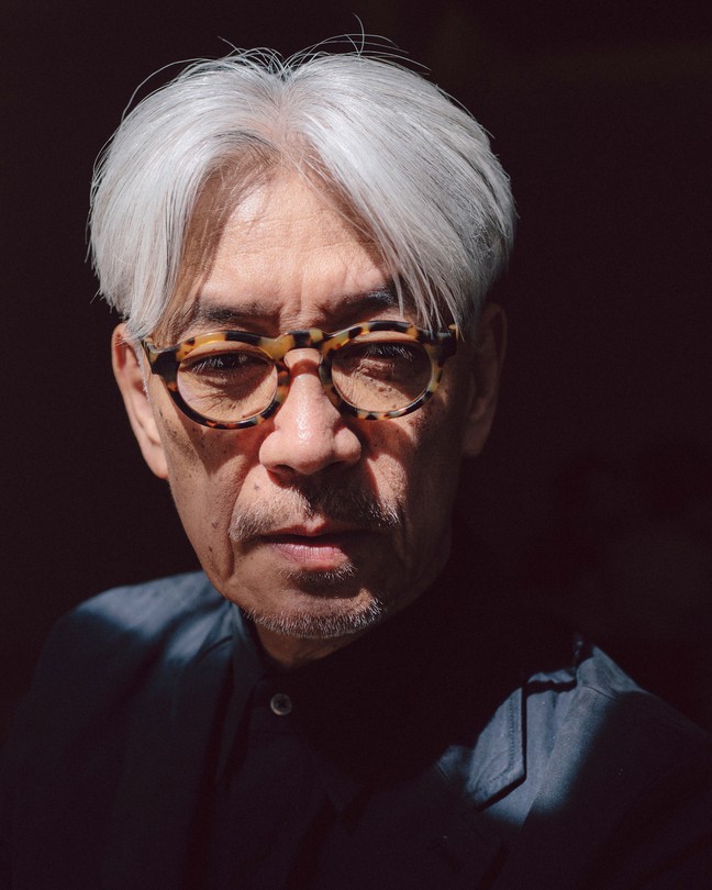 A portrait of the musician Ryuichi Sakamoto