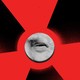Donald Trump's eye in the middle of a nuclear symbol