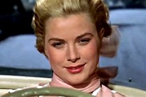 Film still of Grace Kelly driving