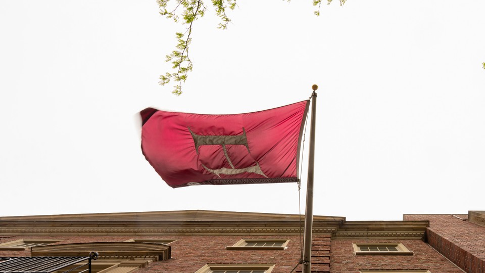 An image of Harvard's flag