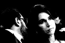 Noir Illustration of Tulsi Gabbard and Kash Patel