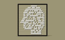 Illustration of a person's head made up of white dots.
