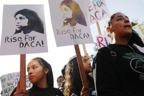 Students rallying to support DACA recipients.