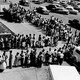 People waiting in line for polio shots in 1959.