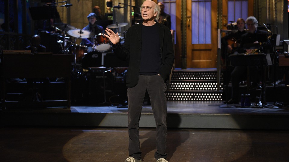 Larry David delivers the opening monologue on the November 4th episode of 'Saturday Night Live'