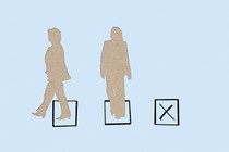 Illustration of women and a ballot