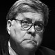 A black-and-white photo of Bill Barr