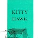 A line illustration of an early plane with a teal highlight going through it, titled "KITTY HAWK"