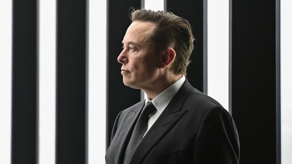 Side profile of Elon Musk
