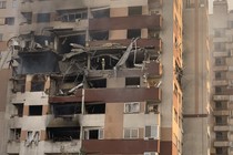 A damaged building