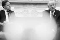 President Donald Trump meets in the Oval Office with NATO Secretary General Mark Rutte.