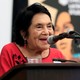 Dolores Huerta gives a lecture at an event