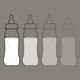 Illustration of fading baby bottles