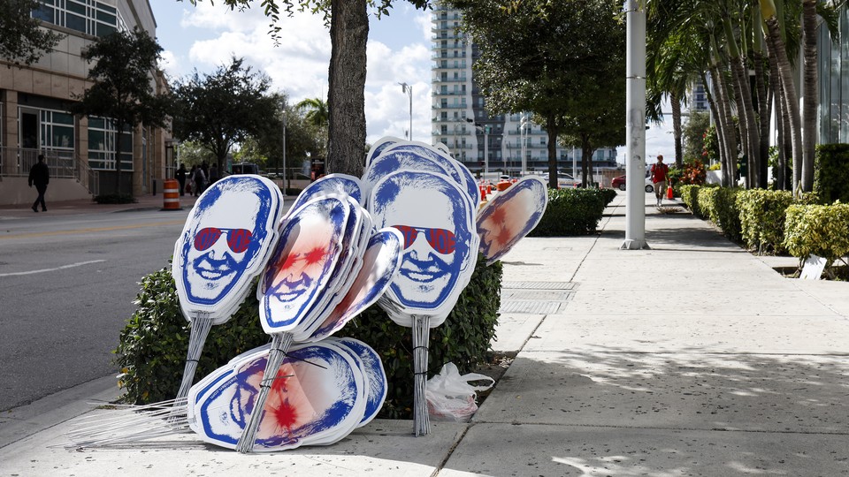Biden signs on street
