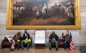 Insurrectionists in the Capitol Rotunda