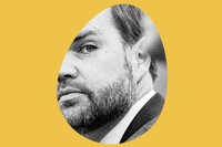 An egg-shaped image of J. D. Vance.