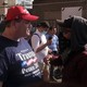 Trump supporters and protestors at a rally in Tulsa
