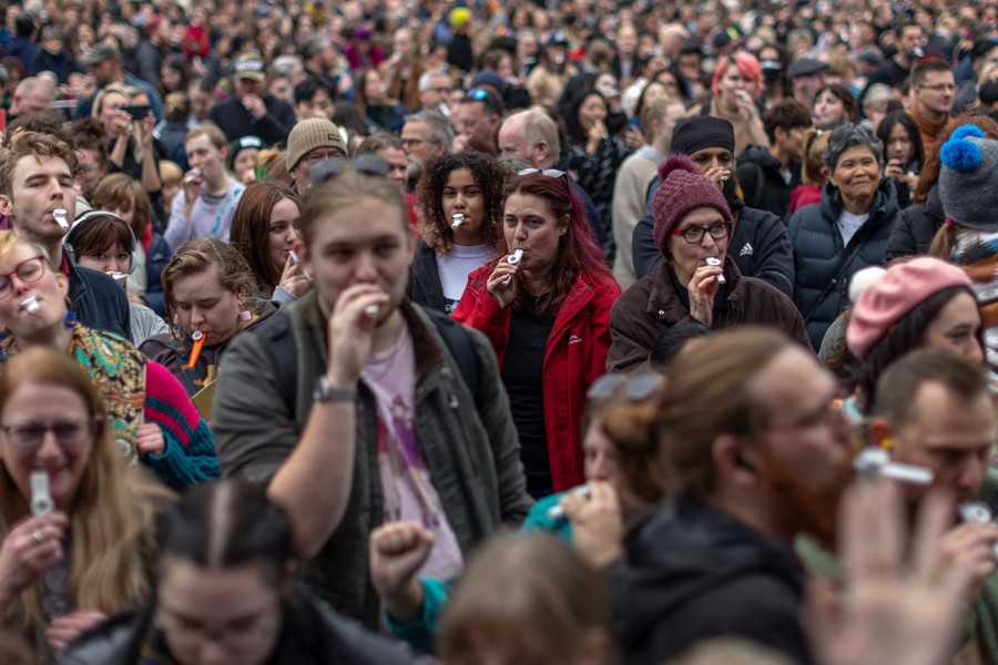 Photos of the Week Tomato Fight, Kazoo Ensemble, Office Moose The
