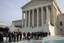 People outside of the Supreme Court building