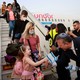 Passengers disembark from an airplane carrying Jewish immigrants fleeing the war in Ukraine, upon their arrival in Israel.