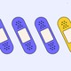 Cartoon of four band-aids