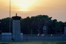A sunset at a federal corrections complex
