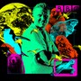 A stylized, green tinted image of David Attenborough, stylized among other neon-colored animals, including an owl, dolphin, and bear. There is a neon yellow Earth in the top left corner, and a neon purple BBC logo in the top right corner.