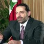 Lebanon’s Prime Minister Saad Hariri gives a live TV interview.