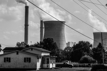 A house is seen near the massive Gavin Power Plant on September 11, 2019 in Cheshire, Ohio.