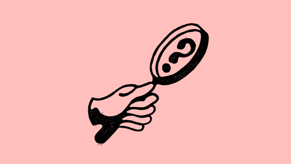 Illustration of a magnifying glass.