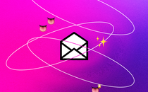 A colorful illustration showing an open envelope surrounded by tongue and sparkle emojis