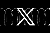 Illustration of the X logo in barbed wire