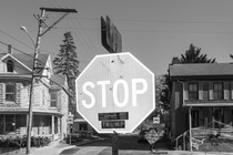 A stop sign with a trump sticker