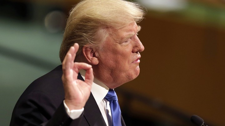 President Trump speaks during the United Nations General Assembly.