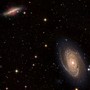 Galaxies M81 and M82 in the constellation Ursa Major