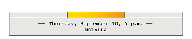 Thursday, September 10, 4 p.m.—Molalla