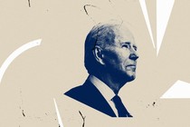 A collage centered around Joe Biden