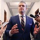 Pete Hegseth talking to reporters