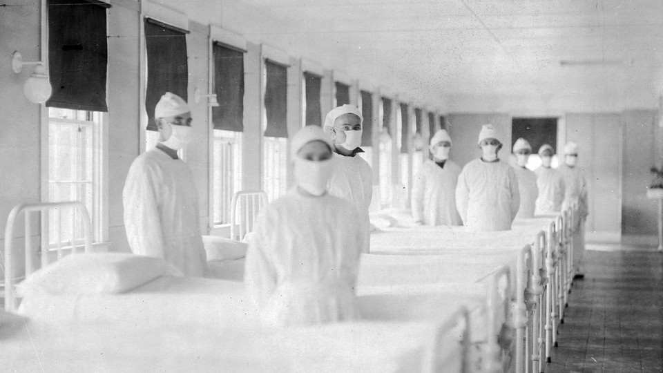 The influenza ward of the U.S. Naval Hospital on Mare Island, California, 1918