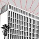 U.S. Embassy in Cuba with red lines protruding from it