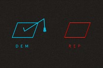 an illustration of an election ballot where the checked box forms a graduation cap