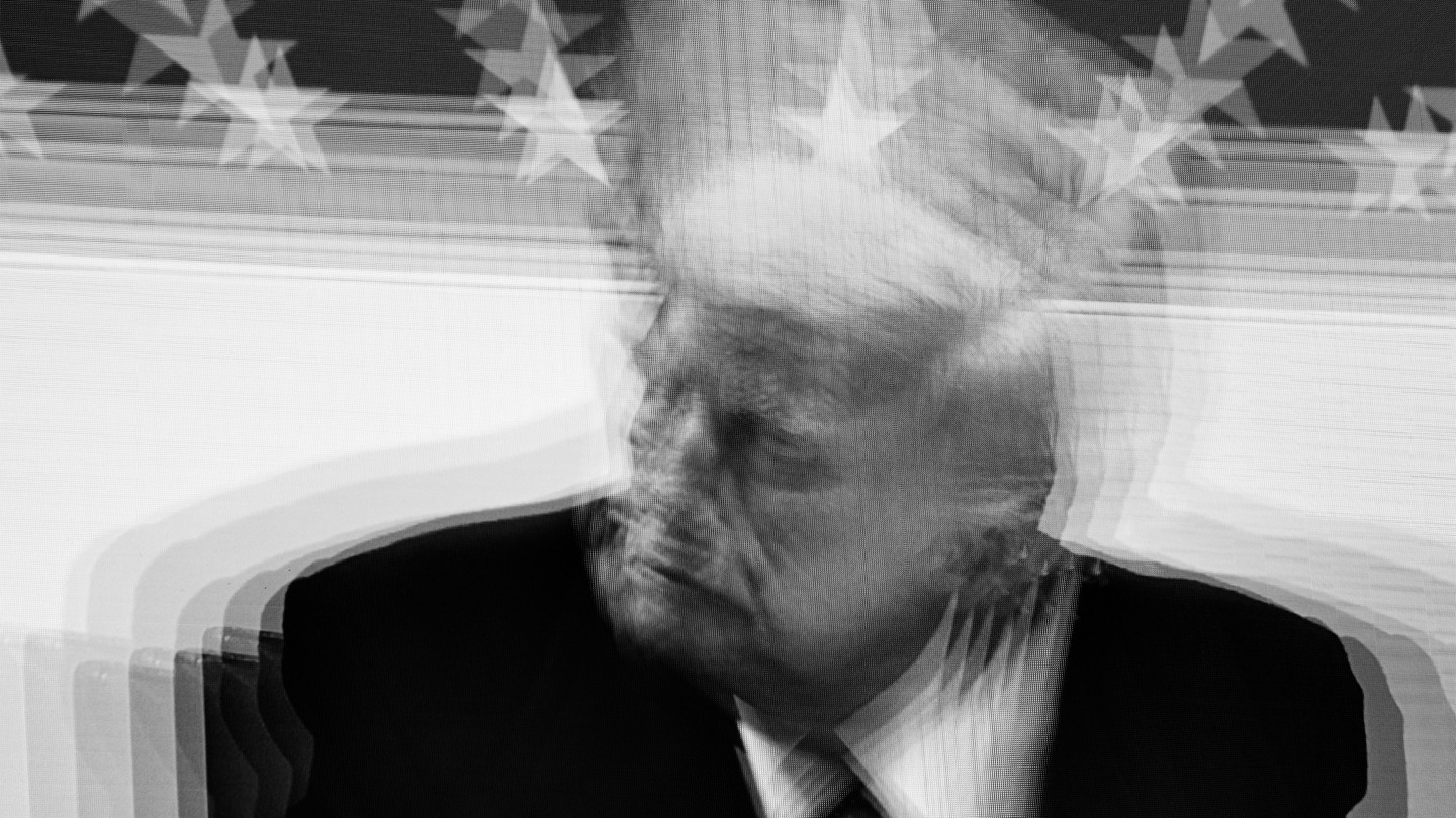 A stylised photograph of President Trump