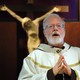 Cardinal Sean O'Malley of Boston celebrates Mass before a crucifix. He is leading the opposition against Question 4, a Massachusetts ballot initiative that would legalize recreational use of weed. 