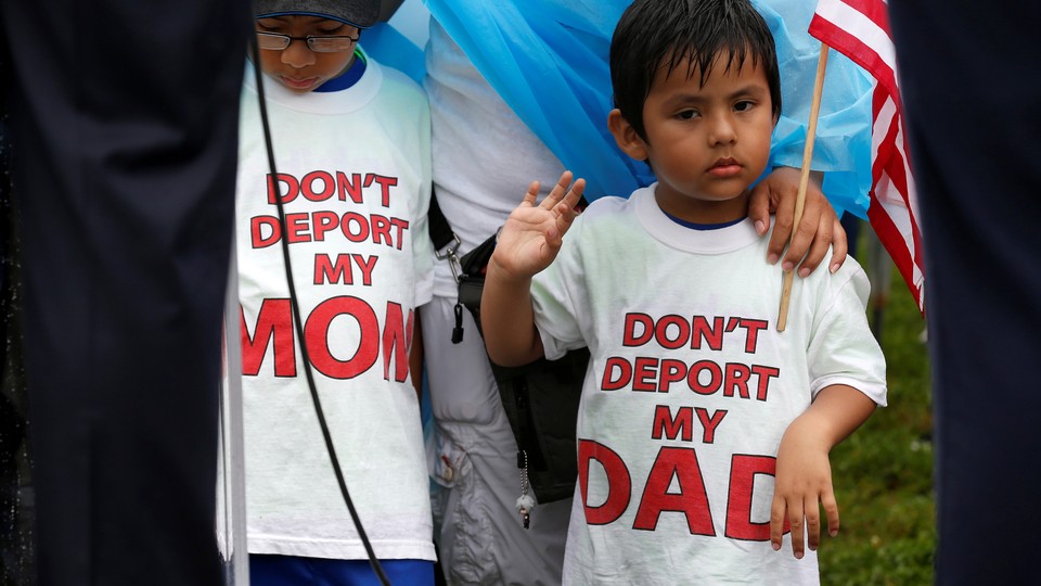 Immigration activists rally in Washington to demand the Trump administration protect the DACA program earlier this month.