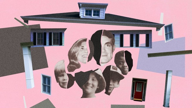 collage of a house and family photos