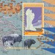 A collage with old Yellowstone posters and bison