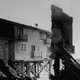 A beachfront property in the aftermath of a fire