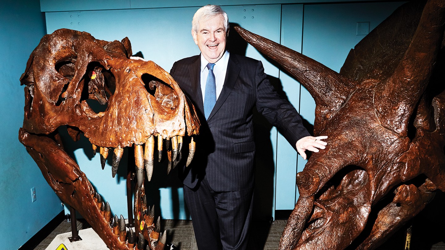 Newt Gingrich at the Academy of Natural Sciences, in Philadelphia