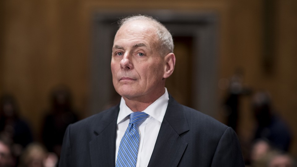 Former White House Chief of Staff John Kelly facing forward