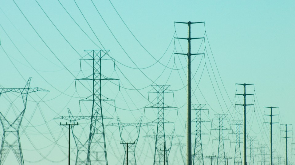 a landscape of high-tension wires